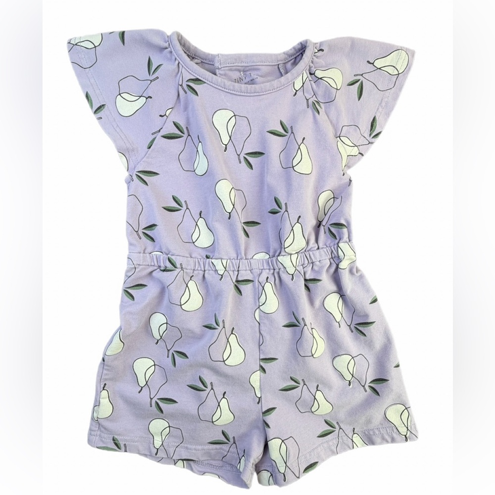 TINY TRIBE Australia Girls  Pear Print Open Back Playsuit - 3T